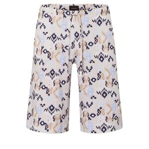 HANRO NIGHT AND DAY Men's gradient print 100% cotton blue cream lounge shorts